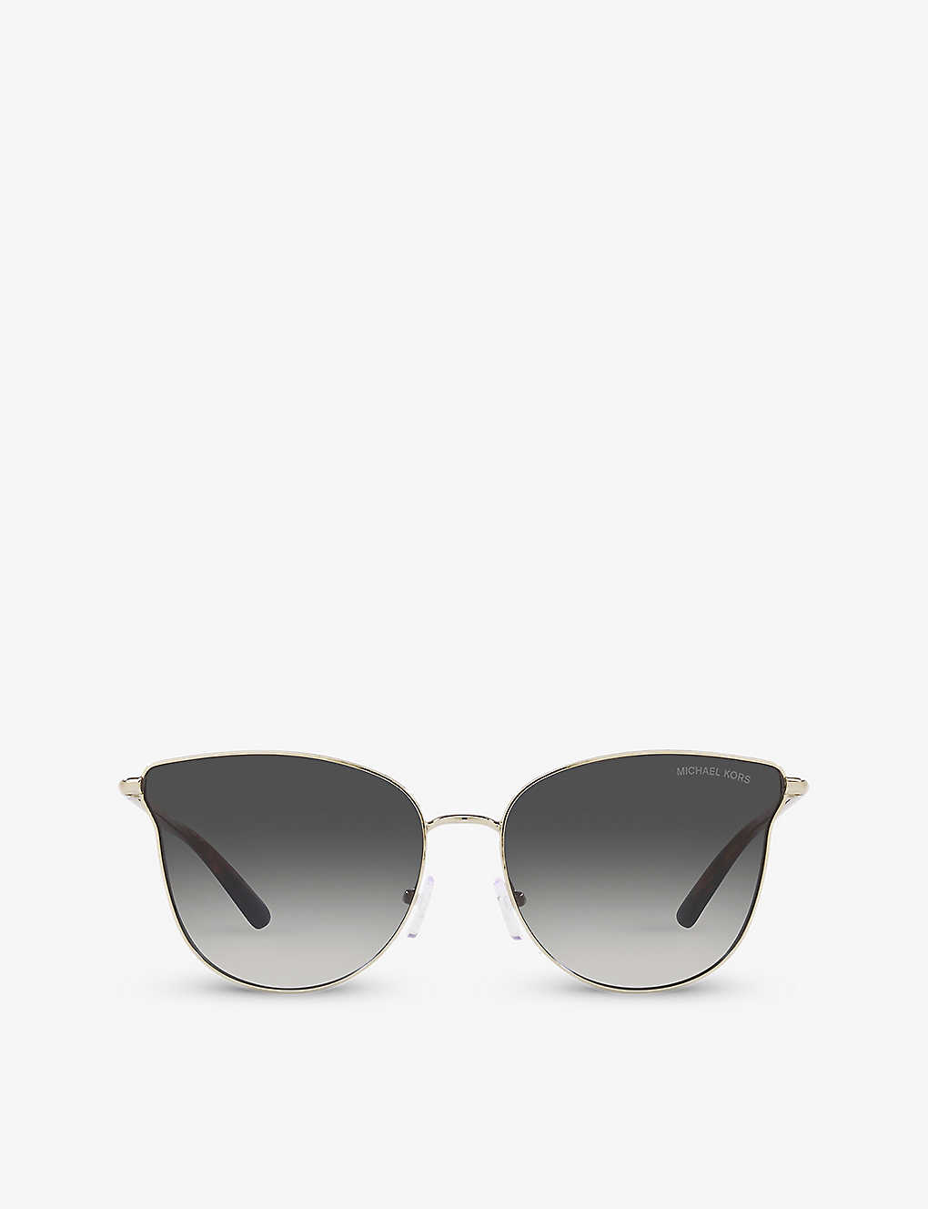 Michael Kors Womens Gold Mk1120 Salt Lake City Round-frame Metal Sunglasses