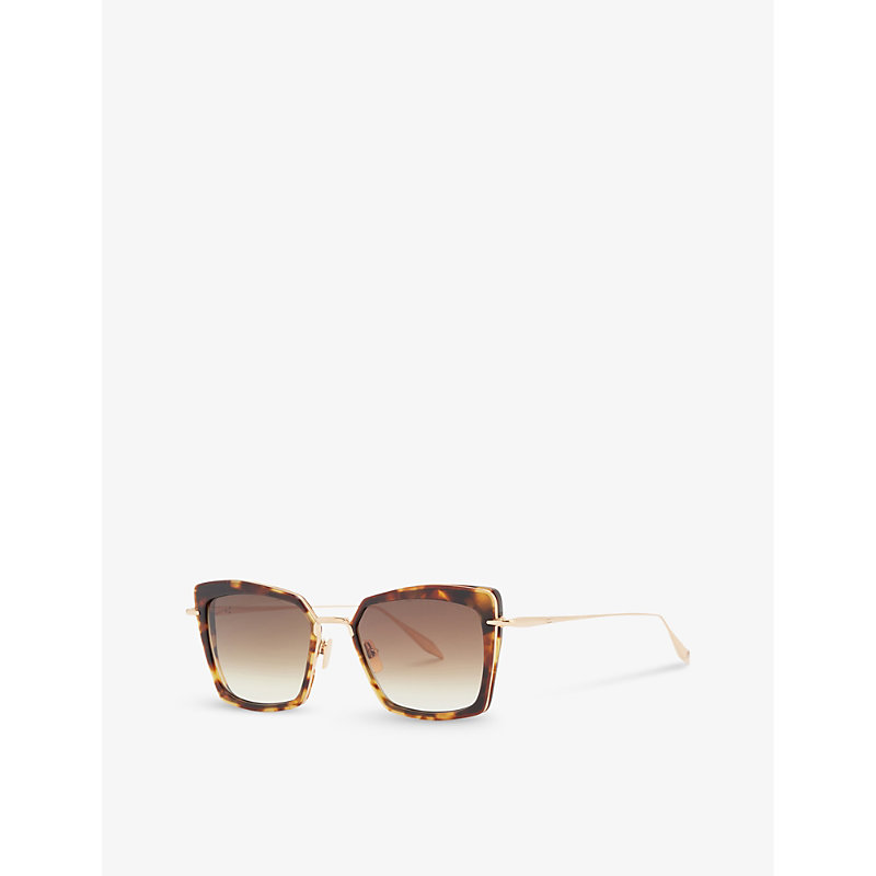 Shop Dita Women's Brown Dts405 Perplexa Butterfly-frame Acetate Sunglasses