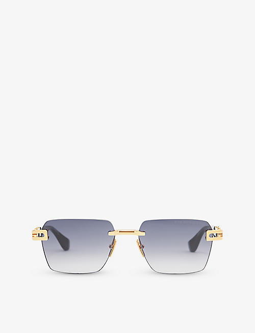 DITA: D4000423 square-frame metal sunglasses