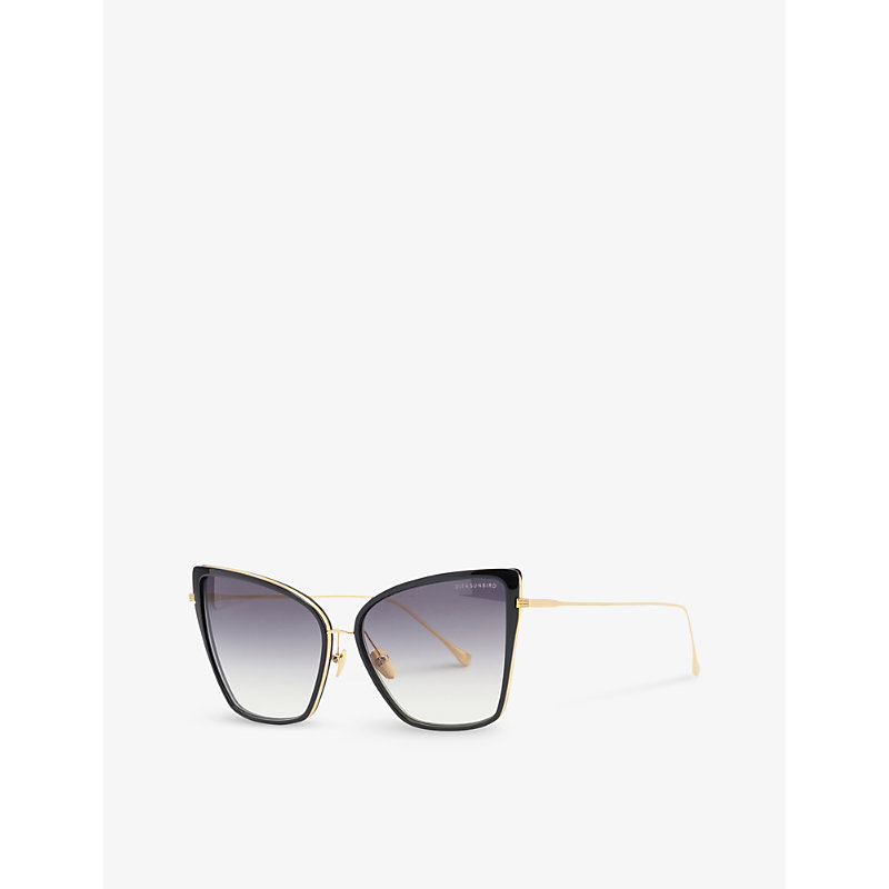 Shop Dita Women's Black 21013 Sunbird Butterfly-frame Acetate Sunglasses