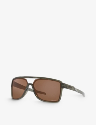 Oakley Womens Green Oo9147 Castel Square-frame Sunglasses In Green