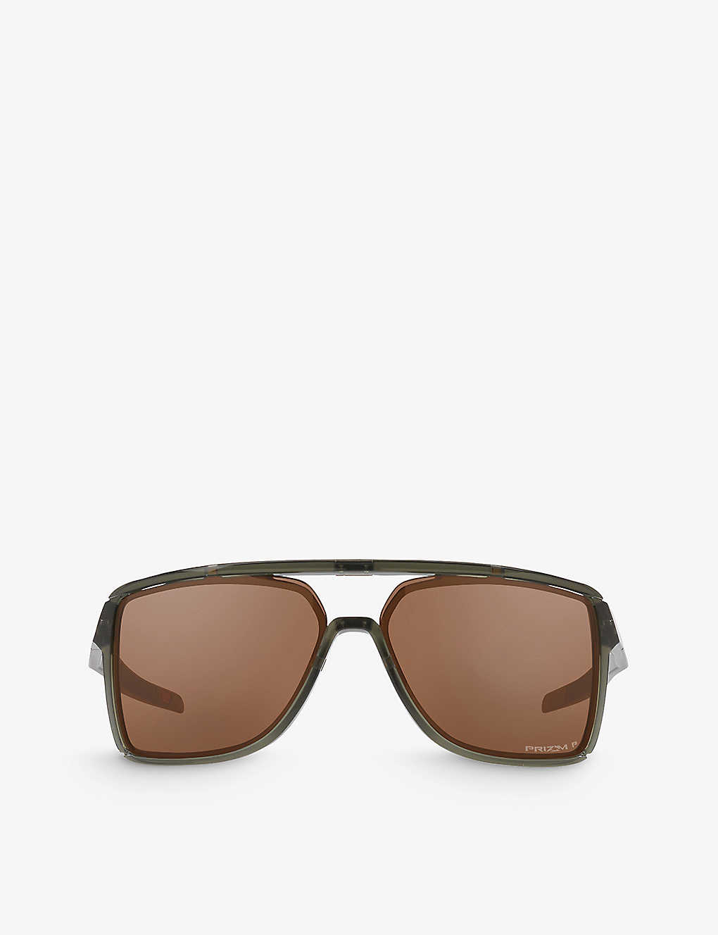 Oakley Womens Green Oo9147 Castel Square-frame Sunglasses