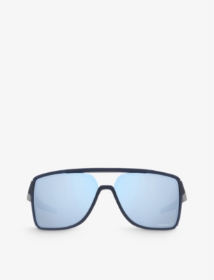 Oakley Womens Blue Oo9147 Castel Square-frame Sunglasses