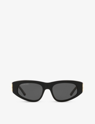 Balenciaga Womens Black Bb0095s Cat-eye Frame Acetate Sunglasses