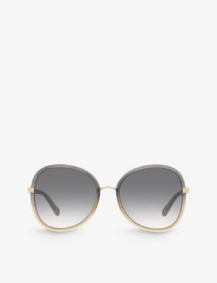 Chloé Chloe Womens Grey Ch0030s Butterfly-frame Acetate Sunglasses