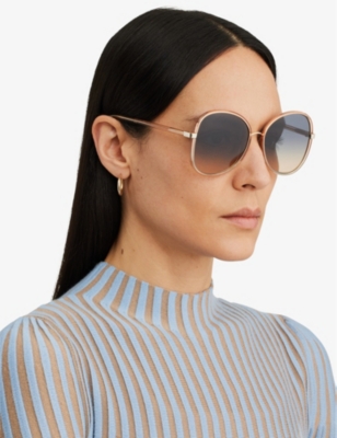 Chloé Womens Orange Ch0030s Square-frame Polyamide Sunglasses In Orange