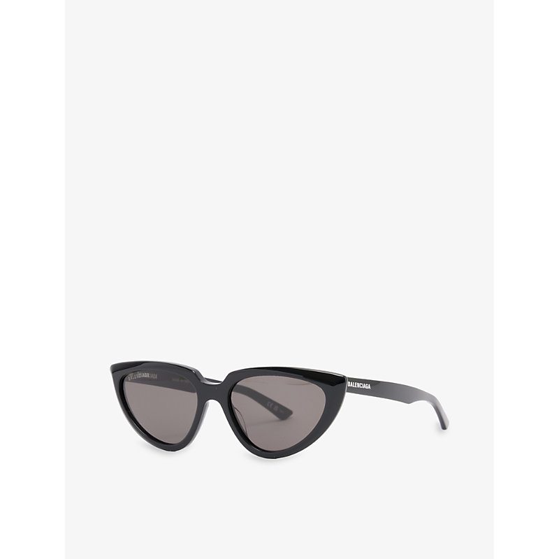 Shop Balenciaga Women's Black Bb0182s Cat-eye Acetate Sunglasses