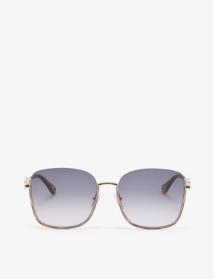 CHLOE: CH0070SK square-frame metal sunglasses