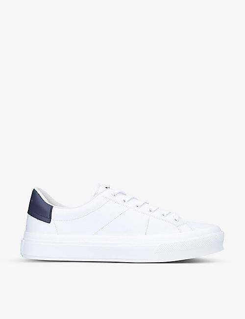GIVENCHY: City Court brand-print leather low-top trainers
