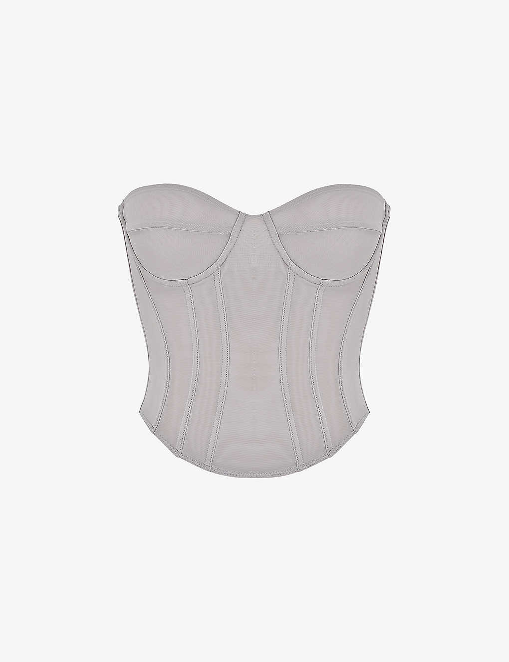 undefined | Demi balconette-corset stretch-woven top