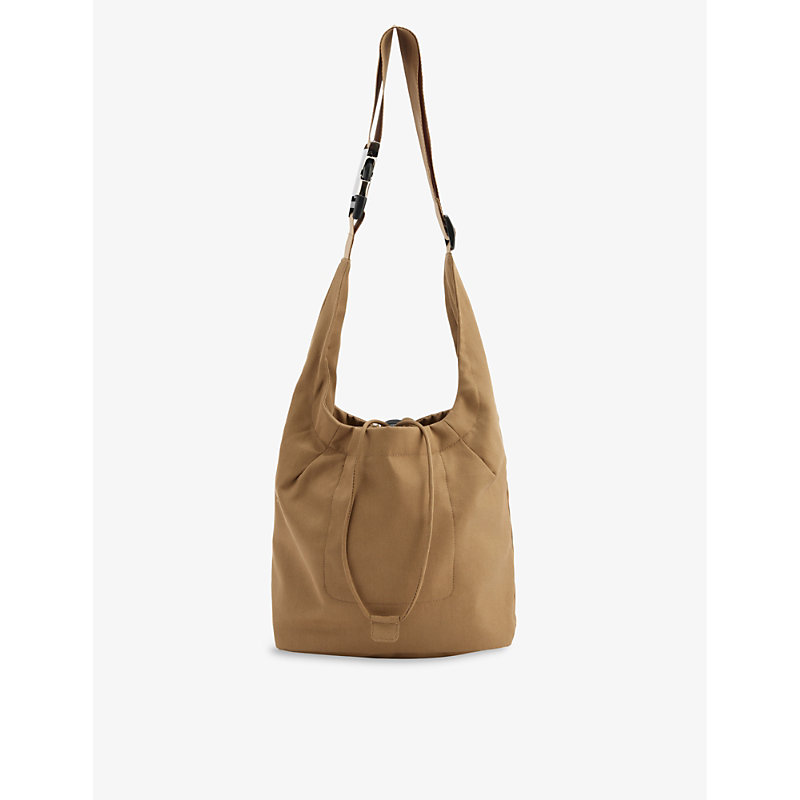 Arcs Sharp Recycled-polyester Cross-body Bag In Brown