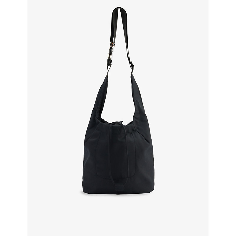 Arcs Sharp Recycled-polyester Cross-body Bag In Black
