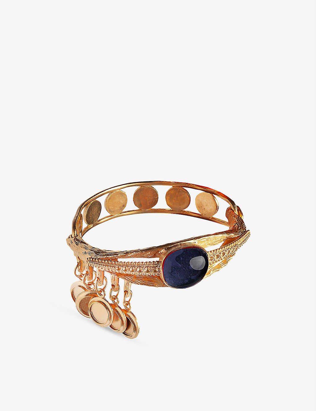 La Maison Couture Sonia Petroff 24ct-gold Plated Brass And Onyx Bracelet