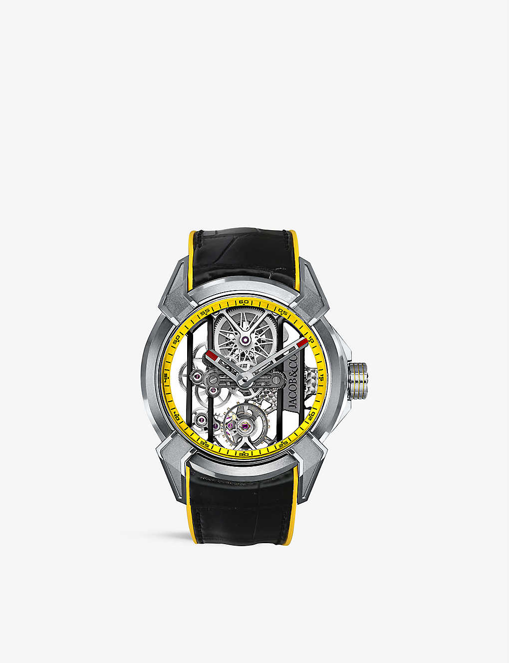 Jacob & Co. Ex110.21.af.ai.abrua Epic X Racing Titanium And Rubber Quartz Watch In Black