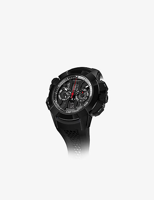 JACOB AND CO: EC400.21.AB.AB.ABRUA Epic X Chrono titanium and rubber automatic watch