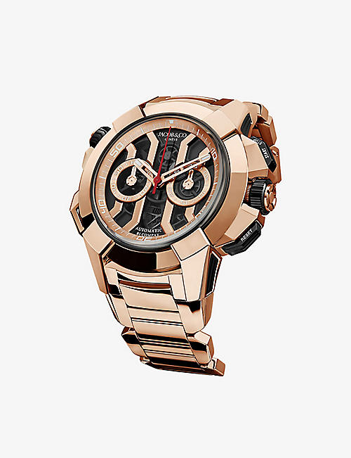 JACOB AND CO: EC323.42.AC.AA.A40AA Epic X Chrono Gold 18ct rose-gold automatic watch