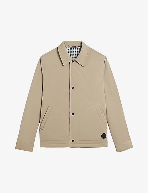 TED BAKER: Talacre reversible wadded woven coach jacket