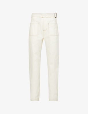 Etro White Straight Leg Cargo Trousers In White