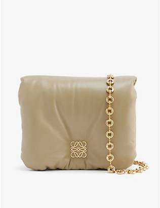 LOEWE: Puffer Goya logo-embellished leather shoulder bag