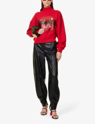 LOEWE Lips graphic-print cotton-jersey sweatshirt