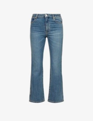 JOSEPH - Duke flared cropped stretch-cotton jeans