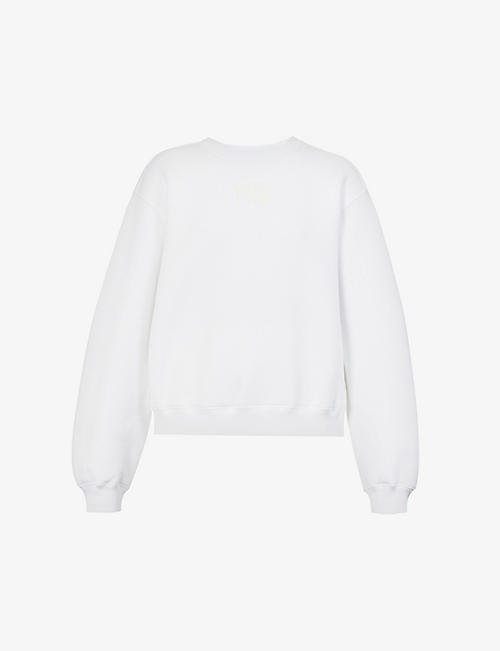 ALEXANDER WANG: Essential brand-print cotton-blend sweatshirt