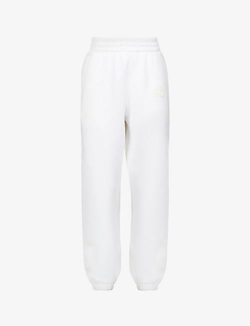 ALEXANDER WANG: Essential brand-print cotton-blend jogging bottoms