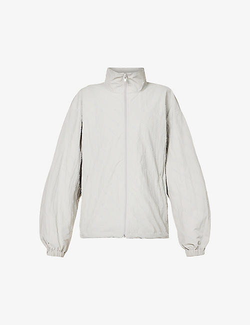 ALEXANDER WANG: Logo-flocked relaxed-fit shell jacket
