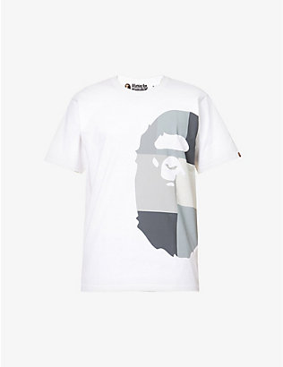 A BATHING APE: Ape graphic-print cotton-jersey T-shirt