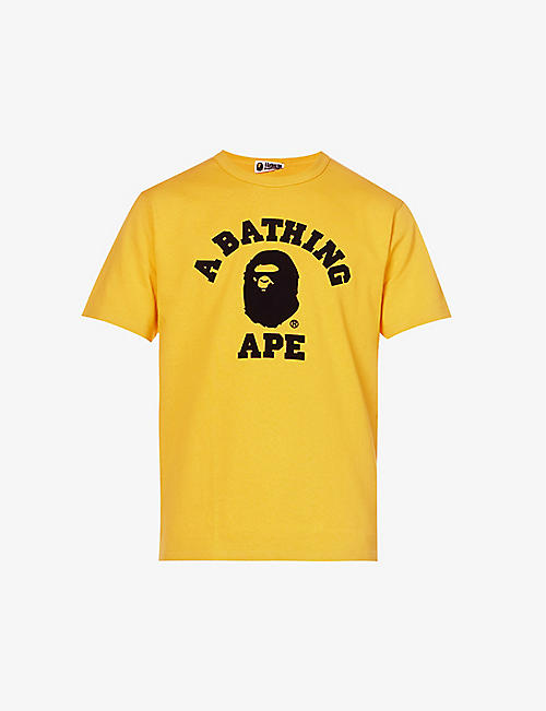 A BATHING APE：College 标识印花平纹针织棉 T 恤