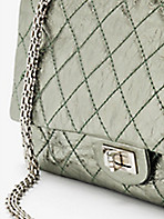 THIS OLD THING LONDON: Pre-loved Chanel 2.55 metallic leather shoulder bag