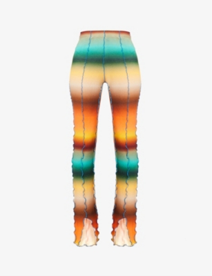 Selfridges & Co Women Clothing Pants Stretch Pants Mult gradient-print stretch-knitted trousers 