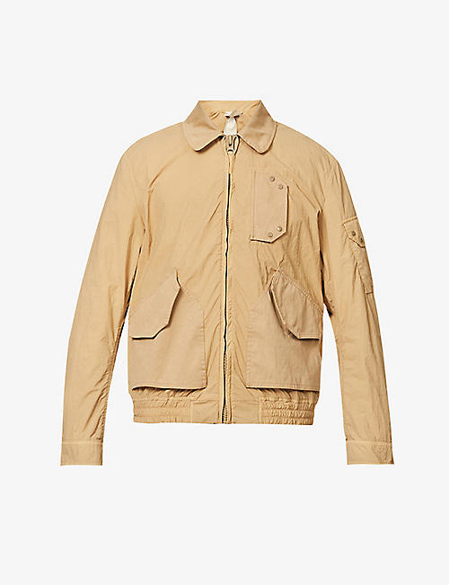 TEN C: Midlayer spread-collar boxy-fit shell jacket