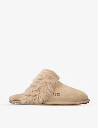 UGG: Scuff Sis suede and sheepskin slippers