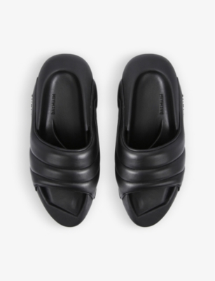 BALMAIN B-It quilted leather slides