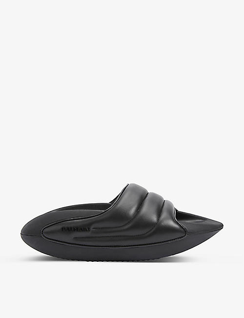BALMAIN: B-It quilted leather slides