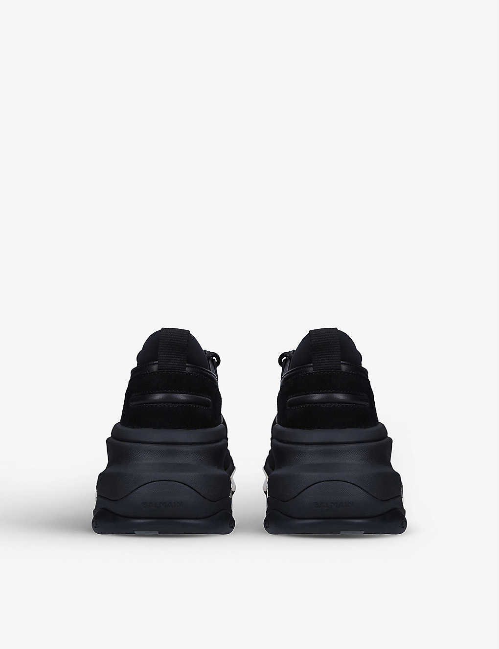 BALMAIN B-Bold leather low-top trainers