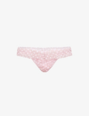 HANKY PANKY SIGNATURE LOW-RISE STRETCH-LACE THONG