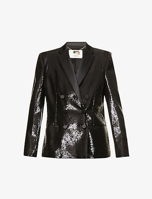 PORTS 1961: Sequin-embellished double-breasted blazer