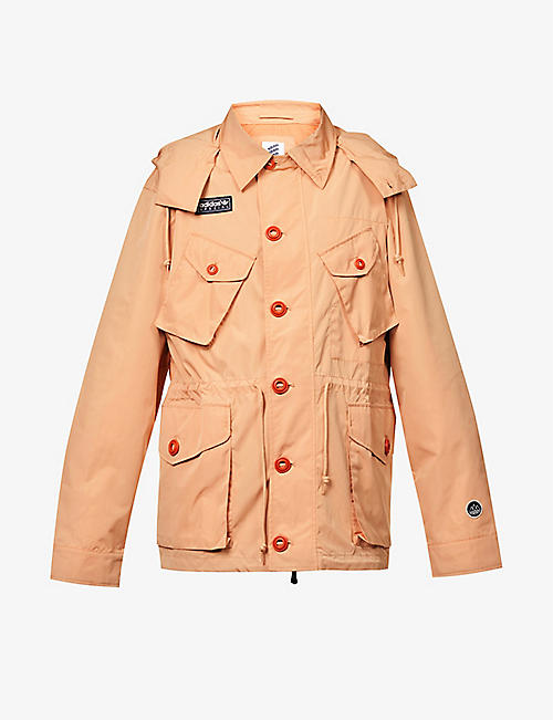 ADIDAS STATEMENT: adidas Spezial Calavadella brand-patch relaxed-fit recycled-polyester jacket