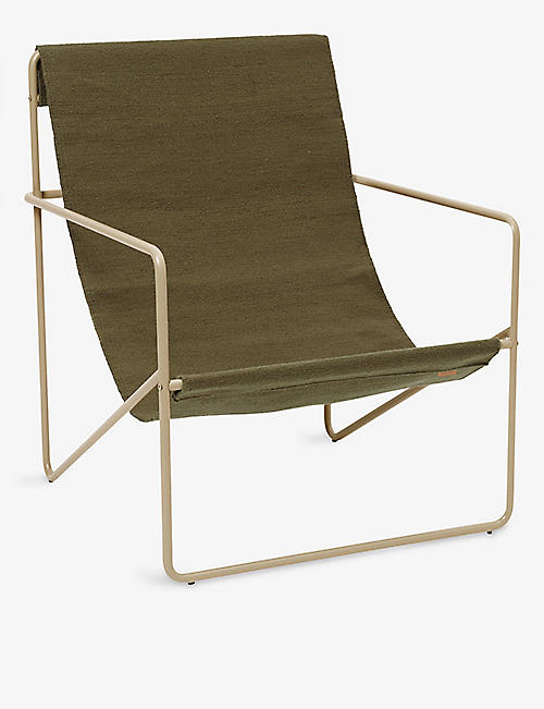 FERM LIVING: Desert 撞色钢制再生塑料躺椅 77.5 厘米