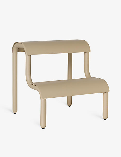 FERM LIVING: Up Step curved powder-coated iron double step 36.2cm