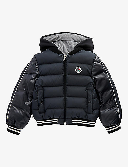 MONCLER: Merih brand-patch shell-down jacket 3-36 months