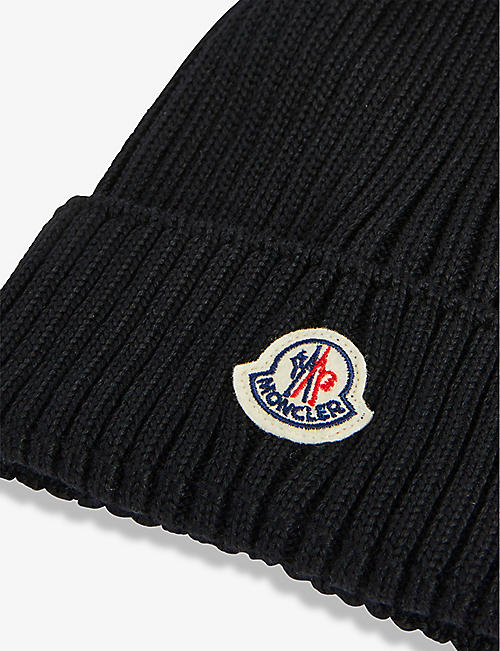 Logo-patch knitted beanie hat 6-10 years Selfridges & Co Boys Accessories Headwear Beanies 