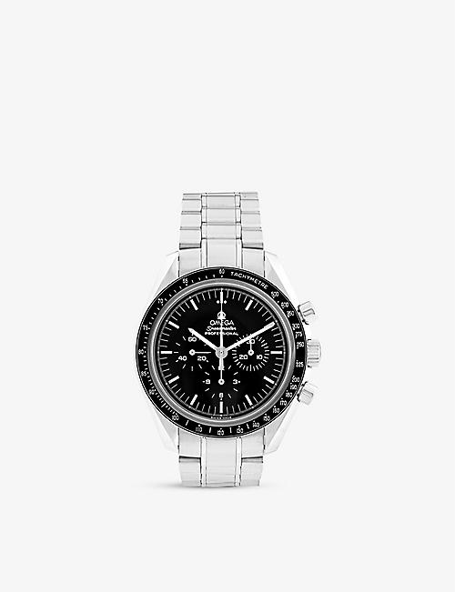 BUCHERER CERTIFIED PRE OWNED: Pre-loved 1359-154-5 Omega Speedmaster stainless-steel automatic watch