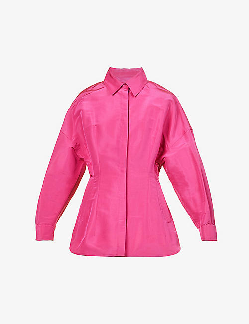 VALENTINO: Slim-fit silk jacket