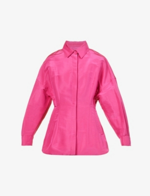 Valentino Silk Jacket In Pink Pp