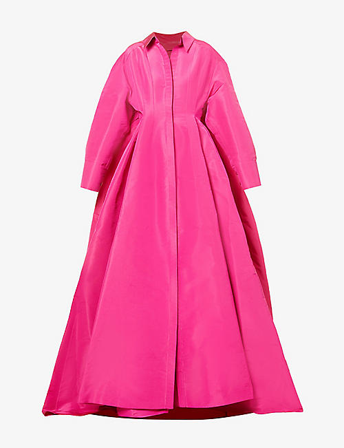 VALENTINO: Long-sleeved silk gown