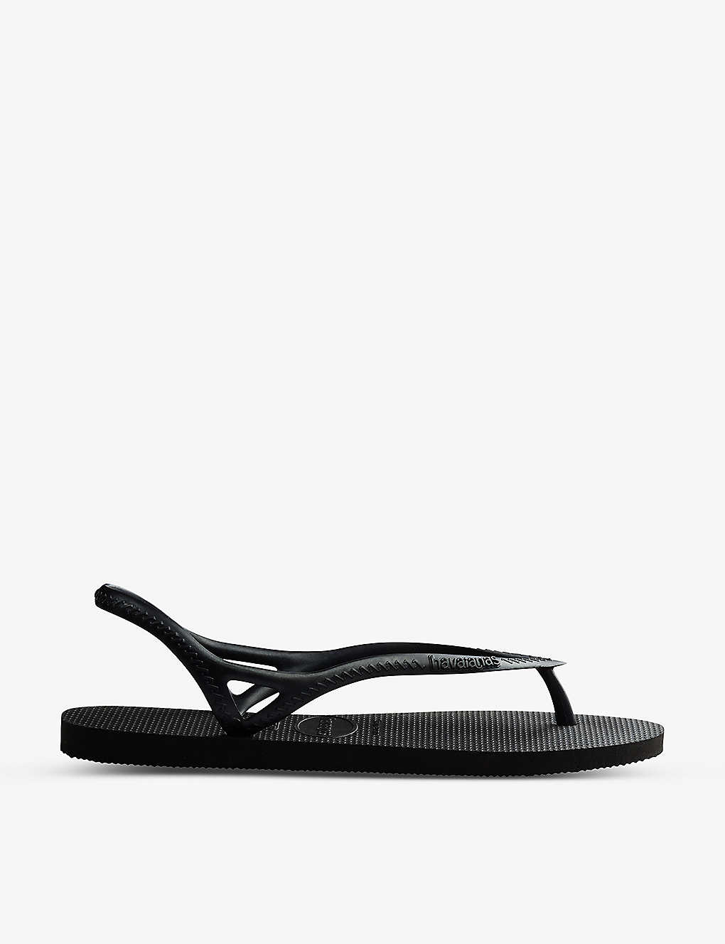 Shop Havaianas Sunny Ii Slingback Rubber Sandals In Black