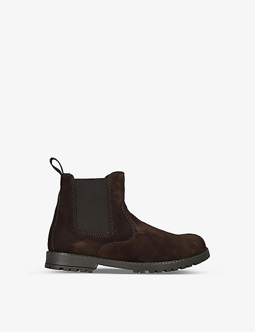 PAPOUELLI: Oscar suede Chelsea boots 8-10 years